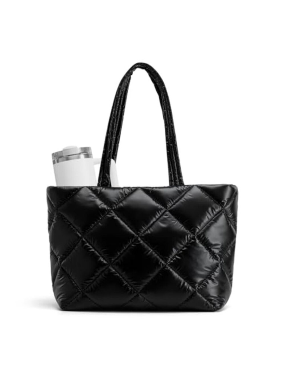 Quilted Puffer Tote Bag Lightweight Nylon Travel Work Nurse Gift